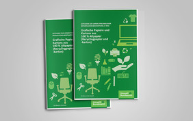 Leitfaden zur umweltfreundlichen öffentlichen Beschaffung: Grafische Papiere und Kartons aus 100 % Altpapier (Recyclingpapier und -karton), Bild: Umweltbundesamt, Collage: FNR